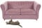 Chesterfield-Sofabezug aus Stretch-Samt, mit Sitzkissenbezug, Vintage-Stil, Pink, Liebe, 2 große Sitze im Lieferumfang enthalten