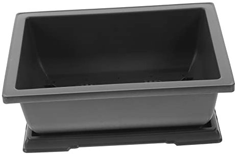 BEBEMOKO 2ensembles Pots De Fleurs Plastique avec Soucoupe Et Rectangulaires pour Succulentes Et Petites Plantes pour Intérieur Et Extérieur