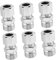 DOITOOL 6 Stücke Schlauch Auspuff Adapter Stecker Silber Dusche Schlauch Kupplung Schlauch Adapter Edelstahl