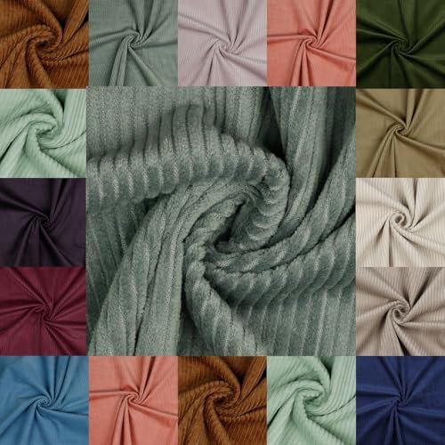 Breitcord Stoff 100 % Baumwolle – Öko-Tex zertifiziert – ohne Stretch – Cordstoff Meterware ab 50 cm – in 14 Farben – für Kleidung, Hosen, DIY Taschen, Kissen, Accessoires & Heimtextilien (grau)