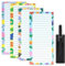 Yajesy 4 Pack Magnetic Shopping List Pad for Fridge, To Do List Pad Totally 200 Sheets Tear off Magnetic Notepad for Fridge, 20 x 8.8 cm