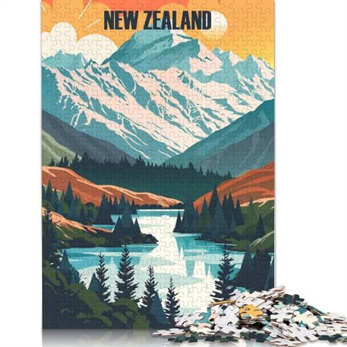 Serene New Zealand Puzzle für Erwachsene, 1000 Teile, für Jugendliche, Geschenk für Männer und Frauen, 38 x 26 cm (1000 Stück)
