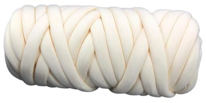 Chunky Yarn,Armstricken 1000g Super Chunky Strickdecke Garn Veganer Zopf Weiche Decke Garnarm Strick Teppich Teppiche(Cream)