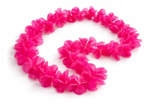 STUWU Blumenkette Pink – 6er Set – Hawaii- & Partydeko – Leichte Blumenketten für Sommer, JGA & Motto-Partys