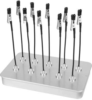 Magnetic Helping Hands for Soldering, Include 10pcs Flexible Clips Arms & 1pcs Iron Box Station, All-in-One Third Hands Tools Stand for Solder Circuit Board PCB Holder Model Painting Accessories
