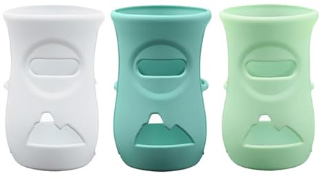 1 pièce / 3 pièces manchon de protection de bouteille en verre de Silicone pour biberons, étui antidérapant 120 / 240ml housses de protection protection contre les chutes de biberon