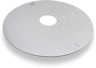 Edelstahl Grillplatte Feuerplatte für Feuerschale Fassgrill Kugelgrill | Ø57,8 cm Edelstahl Stärke 8 mm | mit Schlitzen für Raketenofen | Plancha | Feuerring | Grillring | BBQ Ring | BBQ-Disc