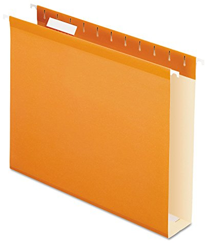 Pendaflex 04152X2 ORA Extra Capacity Reinforced Hanging Folders Orange, 2