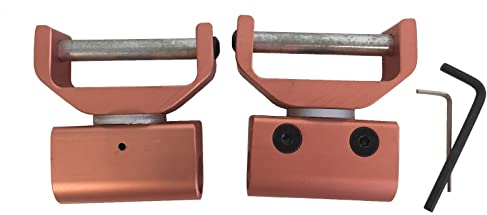 Steigbügel aus Aluminium, Drehgelenk und Verriegelung, 7,6 cm Hals, Braun