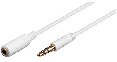 Goobay 97112 Kopfhörer- und Audio- Verlängerungskabel AUX, 3, 5 mm 3-Pol, Slim