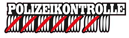 1 x Aufkleber Polizeikontrolle Strichliste Tuning Sticker Autoaufkleber Cops Fun