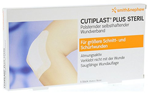 Cutiplast Plus Steril 7,8x15 cm Verband, 5 St