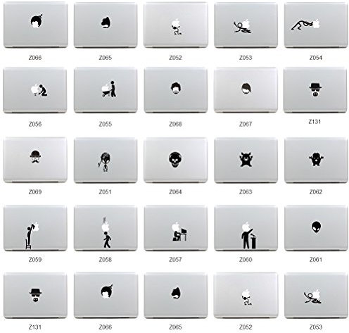 RayLineDo® 1 x abnehmbarer DIY-Aufkleber für MacBook Air Pro, Dekoration, Laptop-Aufkleber für 27,9 cm, 33 cm, 38,1 cm, 43,2 cm, zufällige Lieferung