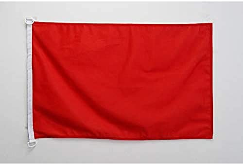 AZ FLAG Bandiera Monocolore Rosso 90x60cm per Esterno - Bandiera Rossa 60 x 90 cm