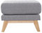 Miliboo Pouf Repose-Pieds déhoussable scandinave en Tissu Gris Clair et Bois Clair Oslo