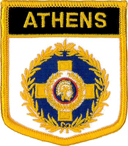 Athen (Stadt) Schild gestickt Patch 7cm x 6cm