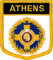 Athen (Stadt) Schild gestickt Patch 7cm x 6cm