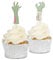 Zombie Arms Halloween Cupcake Toppers 12/pk Picks, Cake Decorations