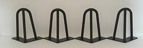 MEGALUXFRANCE 4 Pieds en Métal (Acier) Noir 30 cm Model Fabbrica, pour Lit et Sommier tapissier
