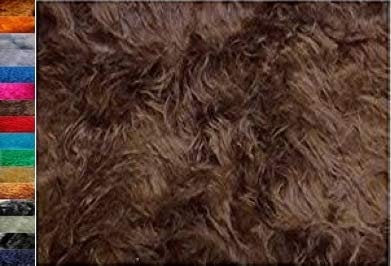 STOFFBOOK WEICH KUNSTFELL HOCHLANDRIND LANGHAAR FELL WINDSCHUTZ MIRKOFON TEDDYFELL FLOKATI FELLIMITAT STOFFE, C142 Dunkelbraun