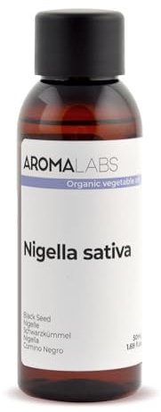 Aceite de Comino Negro BIO (Nigella sativa) - 50 mL - Aceite Vegetal Virgen Certificado AB - Aroma Labs
