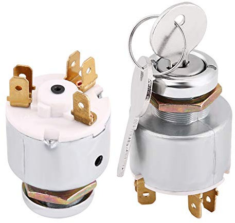 Interruttore di accensione a 3 posizioni, interruttore di accensione con 2 chiavi, 12V universale per Lucas: SPB501 La maggior parte delle auto, moto e barche