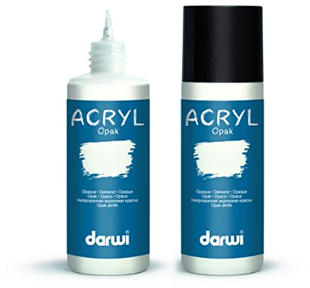 DARWI - DA0220080010C - Un flacon de Peinture Acrylique Opaque - Coloris Blanc - 80 ML
