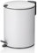 kela Kosmetikeimer Mats, 5 L, Ø 20,5 cm, Metall, weiß, Silent-Close, herausnehmbarer Inneneimer mit Tragehenkel, rutschhemmender Boden, 23701