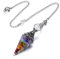 GEHECRST Schmuck Edelstein Pendel Steine Pendulum Pendel Anhänger mit Kette für Reiki Heilung Dowsing Scrying Balance Armband (7 Chakra-Edelsteine)