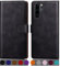 SUANPOT [RFID Schutz für Huawei P30 Pro Hülle PU Leder Handyhülle Lederhülle Klapphülle Kartenfach Flip Cover für Huawei P30 Pro Handy hülle Leather Wallet Phone Case Schwarz