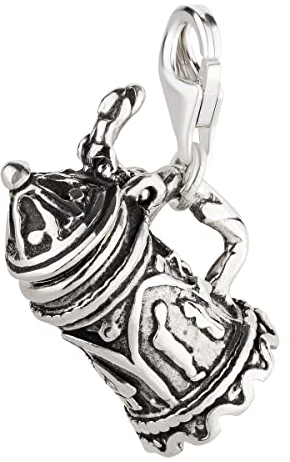 7K Charm Anhänger Bierkrug aus 925 Sterling Silber (19x13mm)