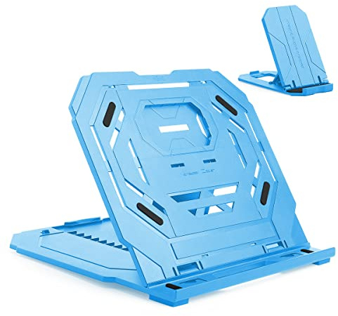 Drawing Tablet Stand, Laptop Stand, Foldable Stand for Pen Tablet Display, 9 Levels Adjustable Angles with a Built-in Phone Holder, for 12-17 inch Drawing Tablet, MacBook, Laptop, iPad, Book, Phone