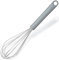 Igluu Meal Prep - Fouet Cuisine en Acier Inoxydable, 28cm avec Manche Souple Confortable Antidérapant en Silicone Gris, Fouets Manuel à Oeuf et Patisserie, Passe au Lave-Vaisselle