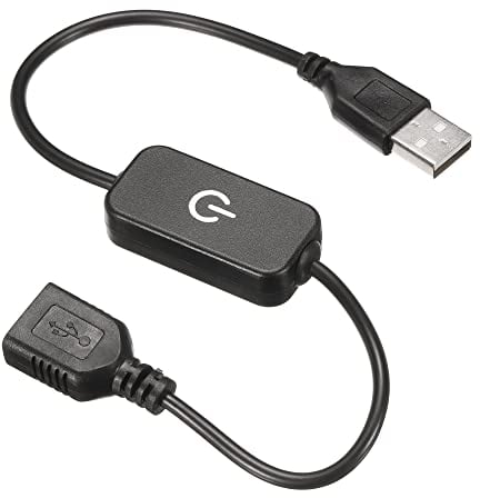 sourcing map LED Berühren Inline Dimmer 5V 3A USB Kabel Taktschalter Controller für Einfarbige Leuchtdioden Streifenlicht Schwarz