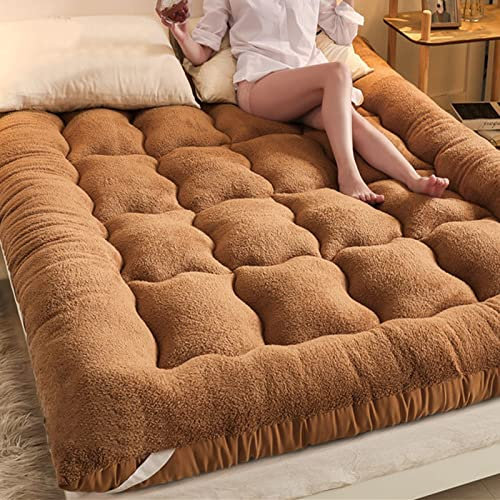 Eonio Doppelte Einstöckige Matratze Japanisch Lammwolle-Matratze Klappmatratze Für Studentenwohnheime Futon-Matratze rutschfest Belüftung Tatami Möbel,002,220x200cm