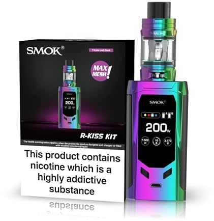 SMOK R KISS Vape Kit 200W [Rainbow] - Dual 18650 Box Mod with, Mesh Coils