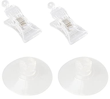 Orton 2 Stück 47 mm klar Kunststoff Wand Saugnapf Zange Pin