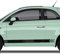Auto-Dress Seitenstreifen Aufkleber Set/Dekor passend für FIAT 500 - Motiv: Karo (245 Burgundy, Lang)