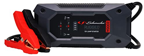 Schumacher Electric SBX463 - Avviatore Auto 2000A 12V - Booster al Litio con Morsetti Sicuri - Benzina 8L/ Diesel 6L - Caricatore USB, Luce LED - Override e Pre-Boost