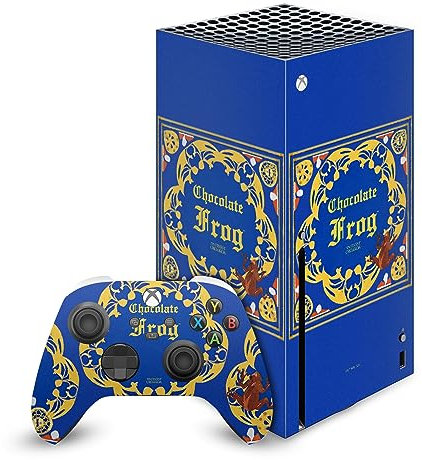 Head Case Designs Officially Licensed Harry Potter Chocolate Frog Graphics Vinyl Sticker Gaming Skin Decal Cover Compatible With Xbox Series X Console and Controller Bundle
