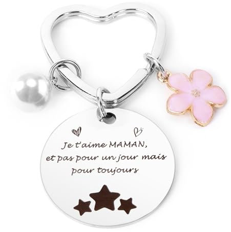Cadeau Maman Personnalisé pour la Fête des Mères ou Anniversaire - Porte-Clé Maman et Cadeaux Maman