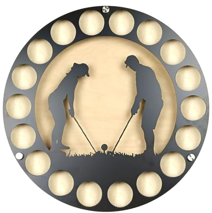 Monozoz Wand-Golfballhalter, Golfball-Display | Eisen-Präsentationsständer für Golfbälle, Aufbewahrungsorganisator | Iron Golfing Display Collector Case Exquisites und praktisches Geschenk