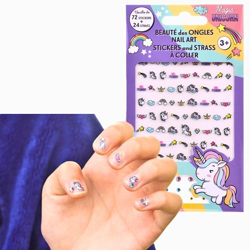 Unicorn Nagelsticker- Selbstklebend- Unicorn Nagelaufkleber - Nailart-Sticker- Abziehbilder Geschenke für Mädchen Kinder -Geburtstagsgeschenke- Nagel dekoration