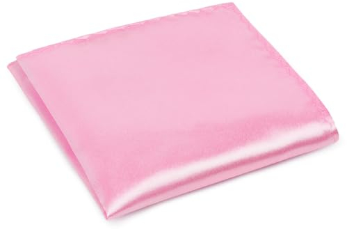 URAQT Fazzoletto da Taschino Uomo, 22cm*22cm Fazzoletti da Taschino in Tinta Unita, Fazzoletto da Uomo da Abito, Adatto ad Occasioni Cerimoniali in Colori Diversi(Rosa)