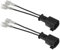 OTOTEC 2pcs Car Speaker Wire Adapter Car Horn Special Plug Compatible with Fo/rd Wiring Harness Pigtail Socket Car Horn Connector Harnesses Cable Black