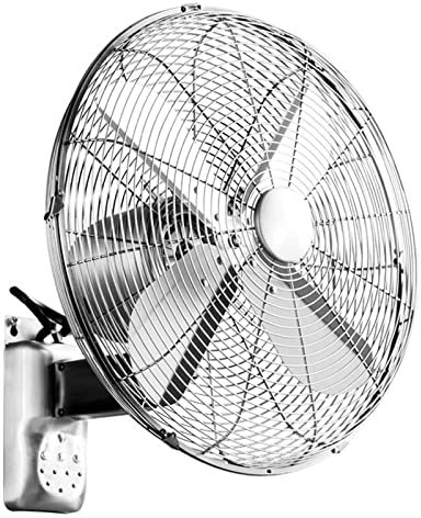 Ventilatore da Parete con Telecomando, Ventilatore da Parete a 4 Pale e 3 velocità, Ventilatore Industriale oscillante Regolabile, Alta velocità/impiego gravoso, Timer da 1/2/4 Ore, per Uso