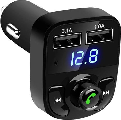 Bluetooth 5.4 FM Transmitter For Car, Bluetooth Car Adapter Transmitter PD 36W QC3.0 Car With Dual USB Charging, Support Handsfree Call,FM Radio Music MP3 Player Stereo Car Kit, Universal Car Charger