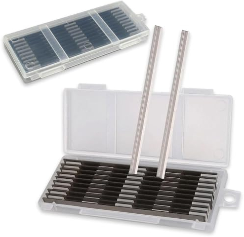 20 lame per pialla elettrica reversibili, 82 mm, in acciaio inox resistente, con due taglienti, rettificate di precisione HSS per Makita, Bosch, Hitachi, lavorazione del legno professionale e fai da