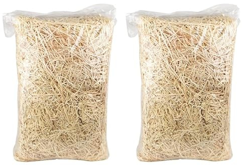 SHOBI Virutas de madera para cestas, 1 kg, paja para paquetes navideños y embalajes (1 kg)
