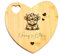 Personalised Heart Bamboo Chopping Board, with Highland Cow